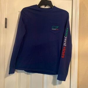 Vineyard Vines boys long sleeve vintage 2017 st paddy’s shirt navy size …